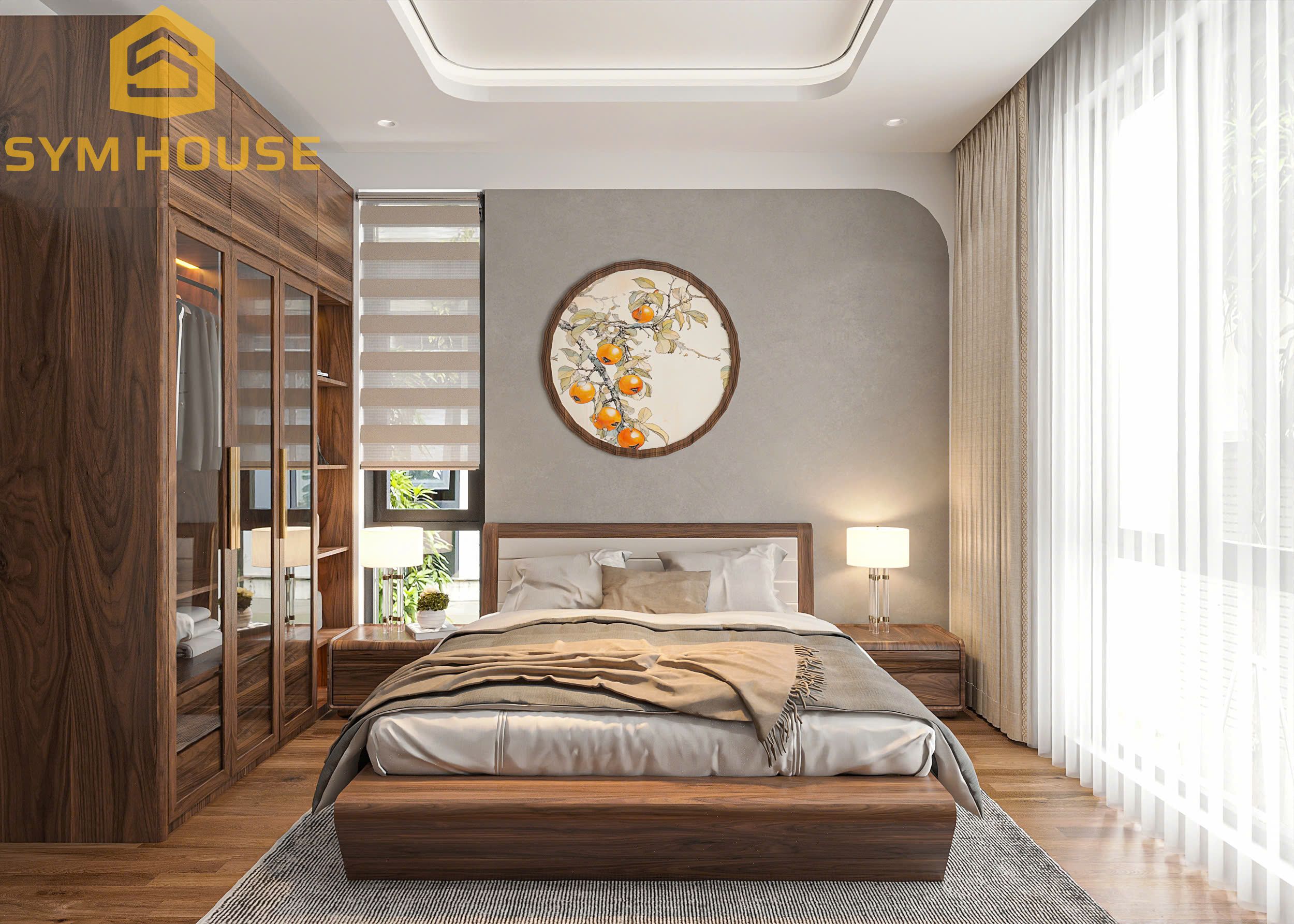 Phòng ngủ 02 với những món đồ nội thất được setup tinh tế mang lại 1 không gian sang trọng tiện nghi