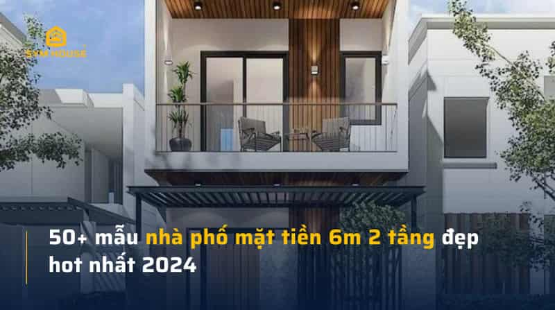 mau nha pho mat tien 6m 2 tang