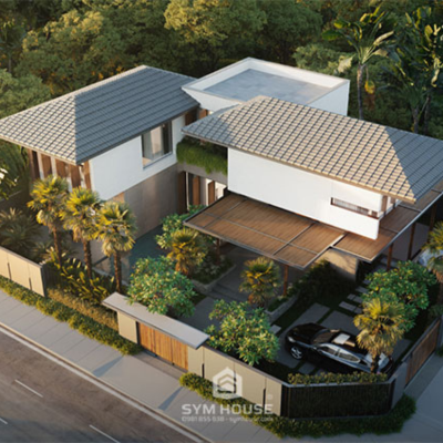 biet thu 2 tang 26x30m has villa