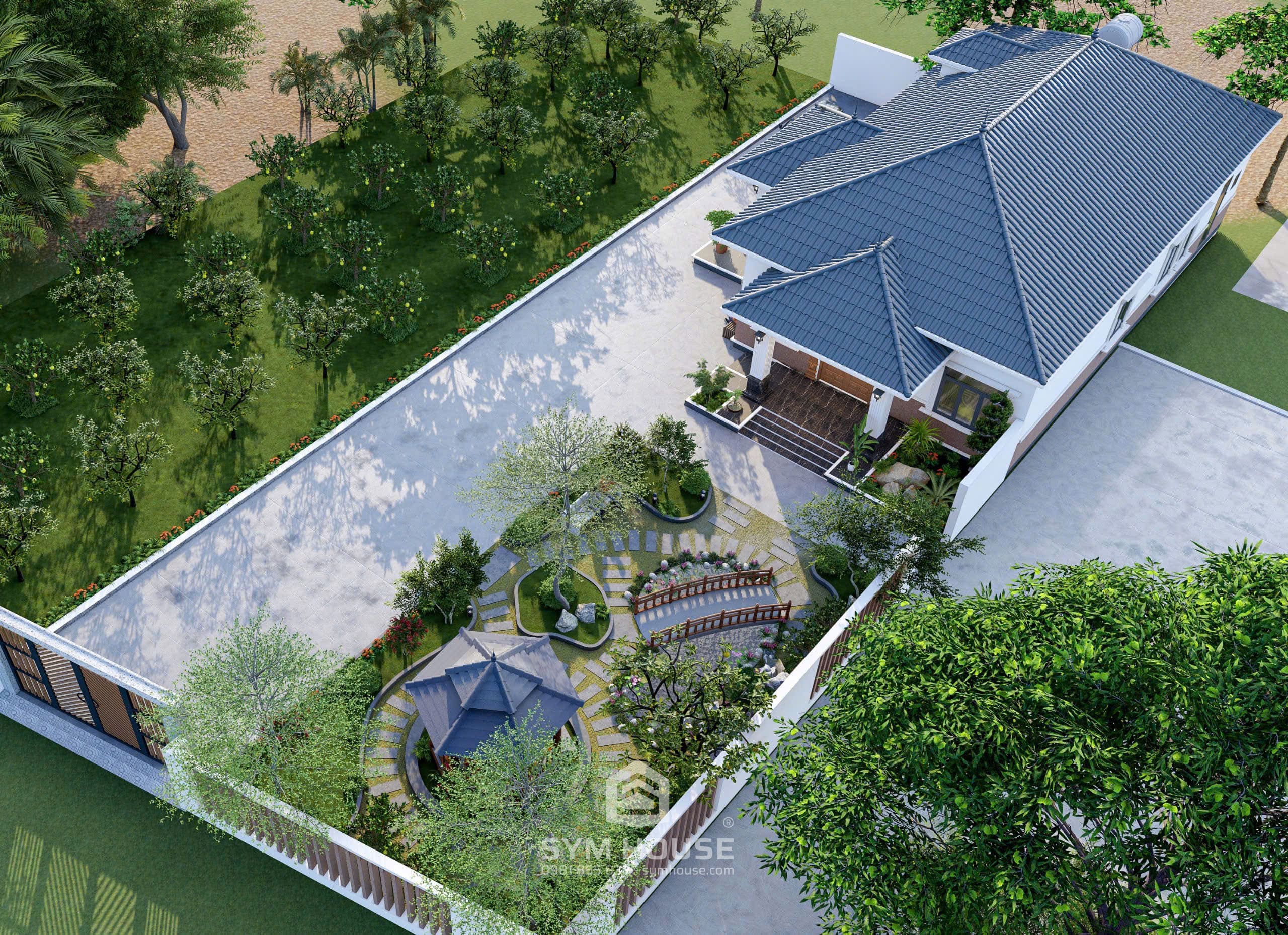 Tuan's House - Nhà vườn cấp 4 hệ mái Nhật hiện đại, thoáng xanh