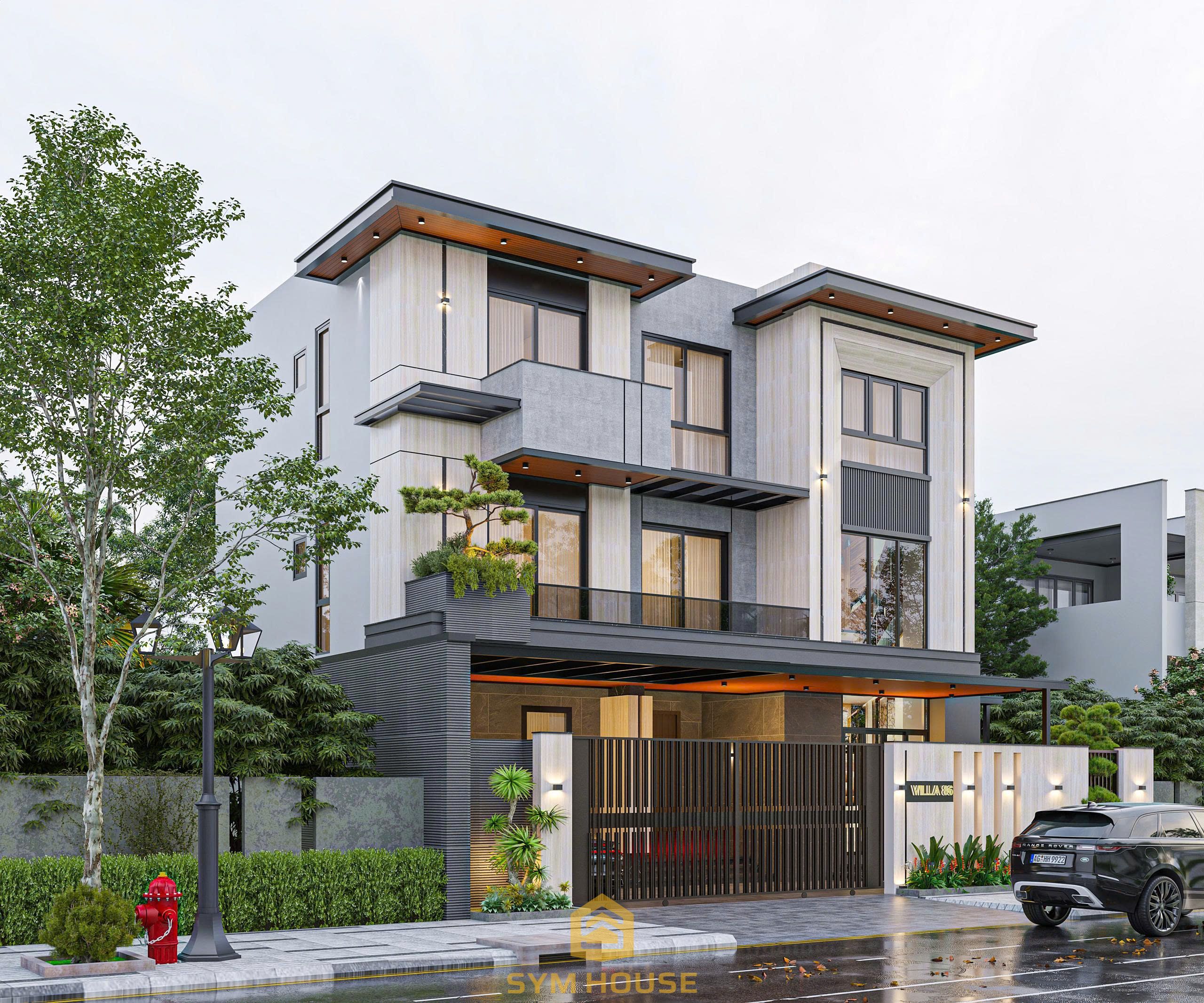 Biệt thự 3 tầng hiện đại - Sự giao hòa giữa thẩm mỹ và tiện nghi